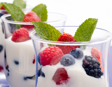 yogurt and fruit